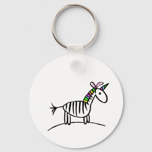 私はUnicorn zebra keychain キーホルダー (正面)