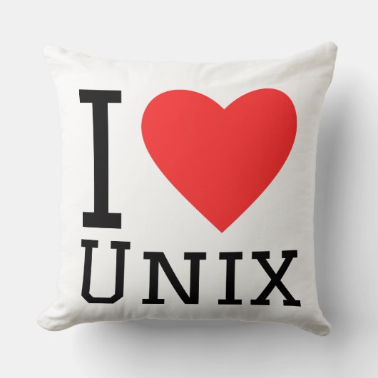 私はUnixが好きです クッション (正面)