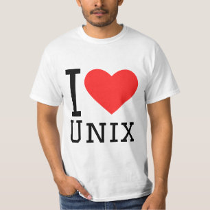 私はUnixが好きです Tシャツ