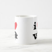 私はVAのマグを愛します コーヒーマグカップ (中央)