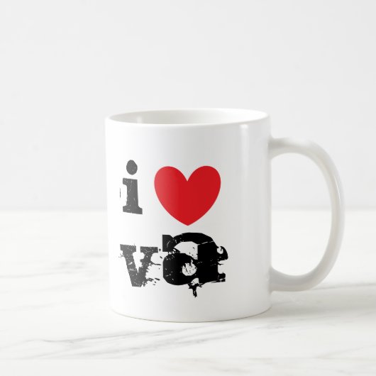 私はVAのマグを愛します コーヒーマグカップ (右)