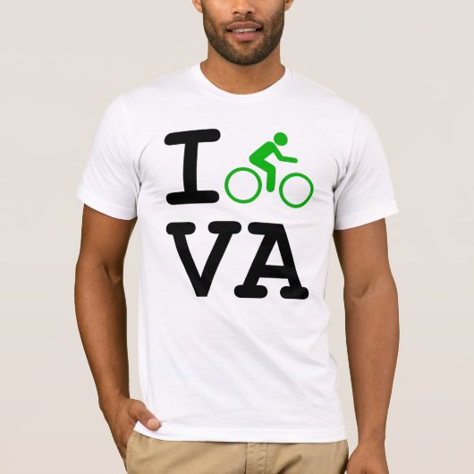 私はVAを自転車に乗ります Tシャツ (正面)