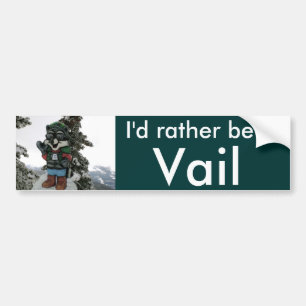 私はVailの雪にむしろあります バンパーステッカー