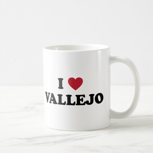 私はVallejoカリフォルニアを愛します コーヒーマグカップ (右)