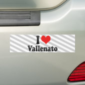 私はVallenatoを愛します バンパーステッカー (車上)