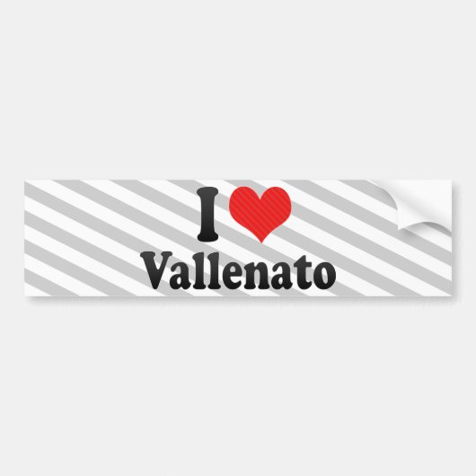 私はVallenatoを愛します バンパーステッカー (正面)