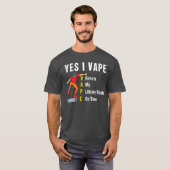 私はvapeする 図書館の本を時間通りに返す 面白い図書館司書 tシャツ (正面フル)