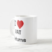 私はVATのリターン- VATの専門家のマグ--を愛します コーヒーマグカップ (正面左)