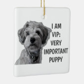 私はVIP：非常に重要な子犬、かわいい犬 セラミックオーナメント (右)