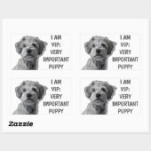 私はVIP：非常に重要な子犬、かわいい犬 長方形シール (シート)