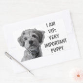 私はVIP：非常に重要な子犬、かわいい犬 長方形シール (封筒)