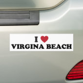 私はVirginia Beachヴァージニアを愛します バンパーステッカー (車上)