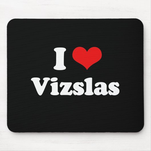 私はVizslasを愛します マウスパッド (正面)