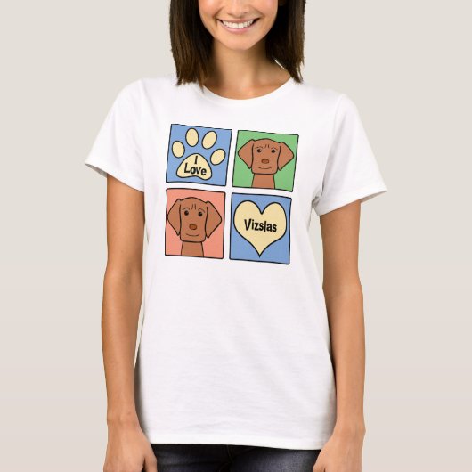 私はVizslasを愛します Tシャツ (正面)