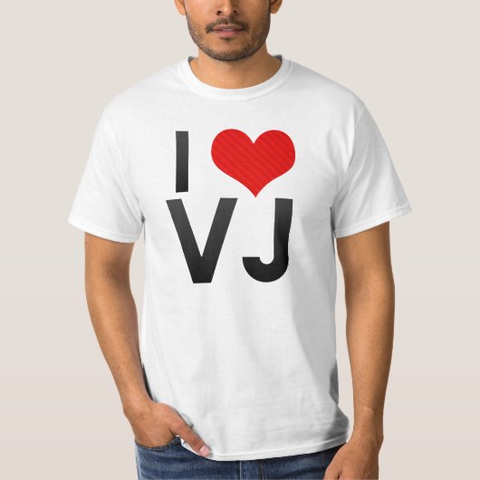 私はVJを愛します Tシャツ (正面)