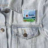 私はVoronino (ロシアの村)ボタンのバッジを愛します 缶バッジ (インサイチュ)