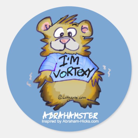 私はVortexyブルーラウンドステッカー ラウンドシール (正面)