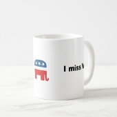 私はWを恋しく思います コーヒーマグカップ (正面右)