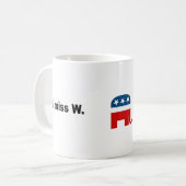 私はWを恋しく思います コーヒーマグカップ (正面左)
