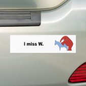 私はWを恋しく思います バンパーステッカー (車上)