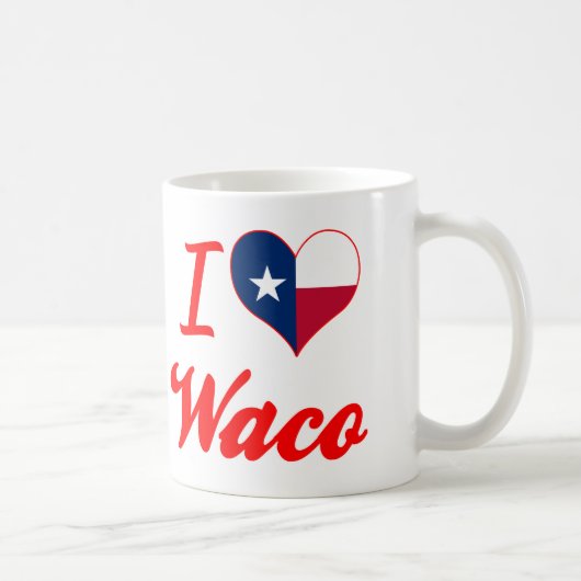 私はWaco、テキサス州を愛します コーヒーマグカップ (右)