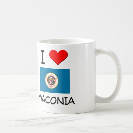 私はWaconiaミネソタを愛します コーヒーマグカップ (右)