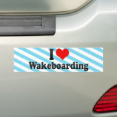 私はWakeboardingを愛します バンパーステッカー (車上)