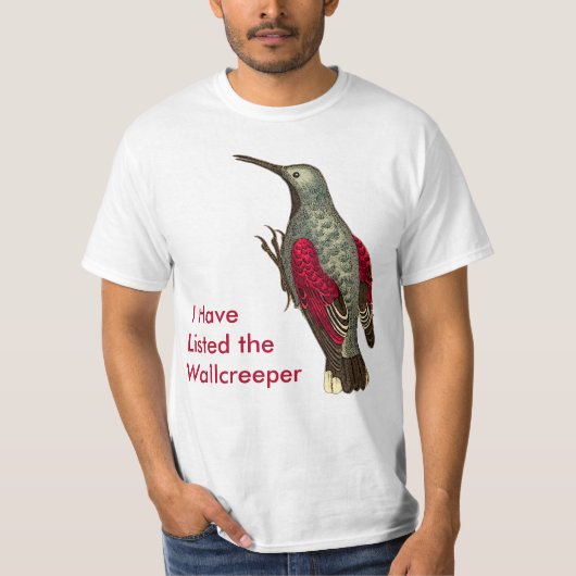 私はWallcreeperの生命リストをリストしました Tシャツ (正面)