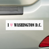 私はWASHINGTON D.C.のバンパーステッカーを愛します バンパーステッカー (車上)
