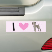 私はWeimaranersを愛します バンパーステッカー (車上)
