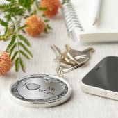 私はWestieの私のハートKeychainを愛します キーホルダー (側面)