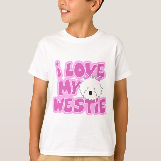 私はWestieの私の子供のTシャツを愛します Tシャツ (正面)