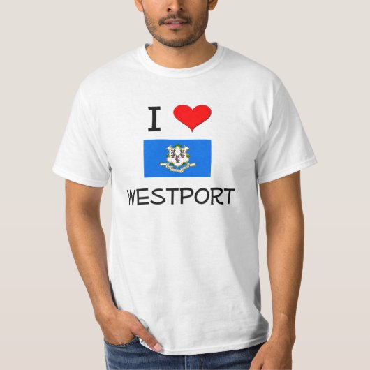 私はWestportコネチカットを愛します Tシャツ (正面)