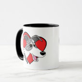 私はWhippetの私のマグを愛します マグカップ (正面左)