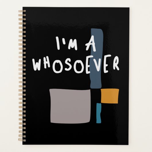 私はWhoeverである – クリスチャンはっきりした引用文 プランナー手帳 (正面)