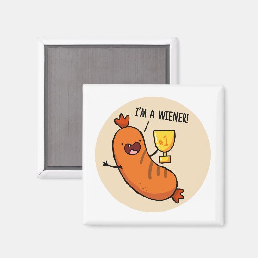私はWienerホットドッグのPunマグネットである マグネット (正面/裏面)