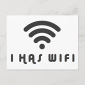 私はWIFIインターネットを持っている ポストカード (正面)