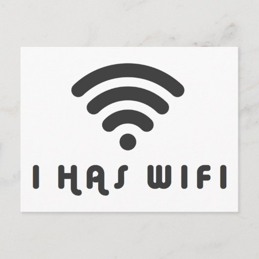 私はWIFIインターネットを持っている ポストカード (正面)