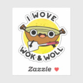 私はWokとWoll Wok Punをおもしろい愛中国のしている シール (シート)