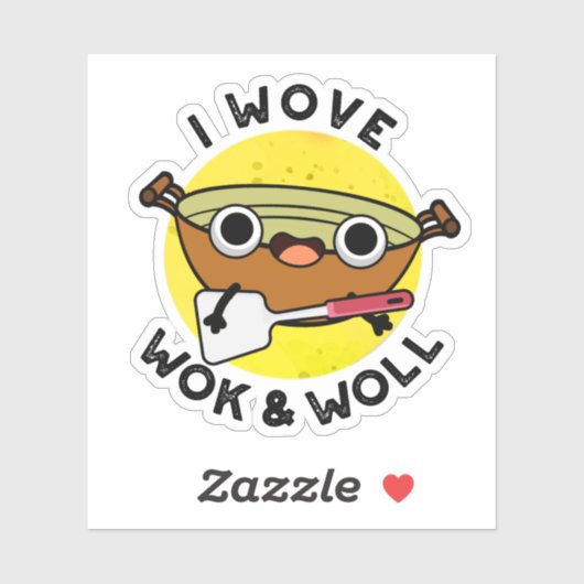 私はWokとWoll Wok Punをおもしろい愛中国のしている シール (シート)