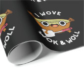 私はWokとWoll Wok Pun Dark BGおもしろいを中国の愛している ラッピングペーパー (ロールコーナー)