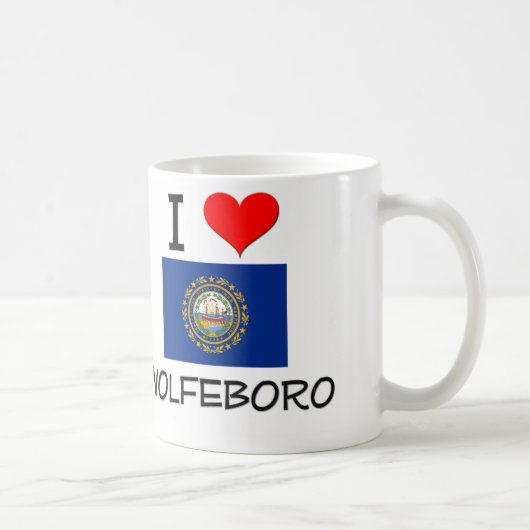 私はWolfeboroニューハンプシャーを愛します コーヒーマグカップ (右)