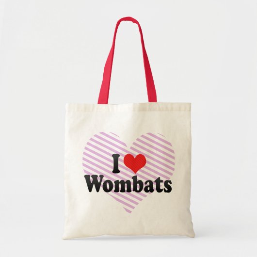 私はWombatsを愛します トートバッグ (正面)