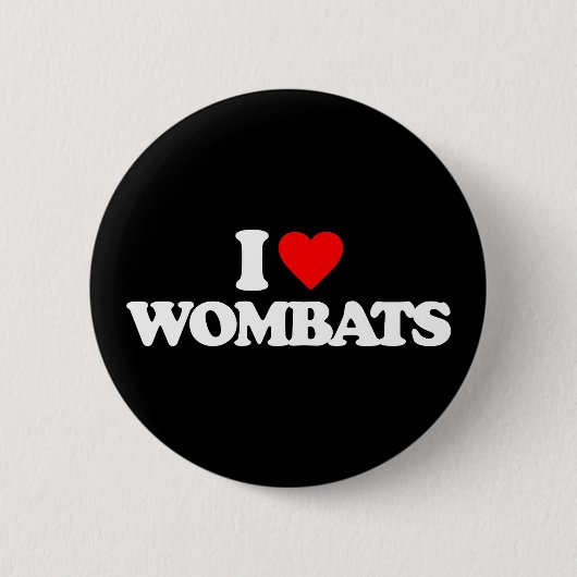 私はWOMBATSを愛します 缶バッジ (正面)