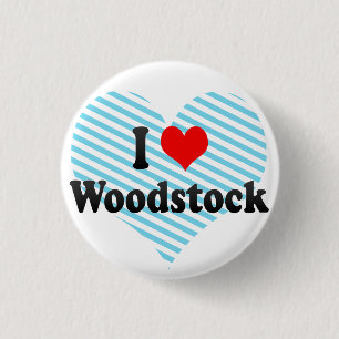 私はWoodstock、カナダを愛します 缶バッジ