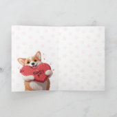 私はWoof You Corgi Dog Pun Valentine & Annivesary カード (内部)