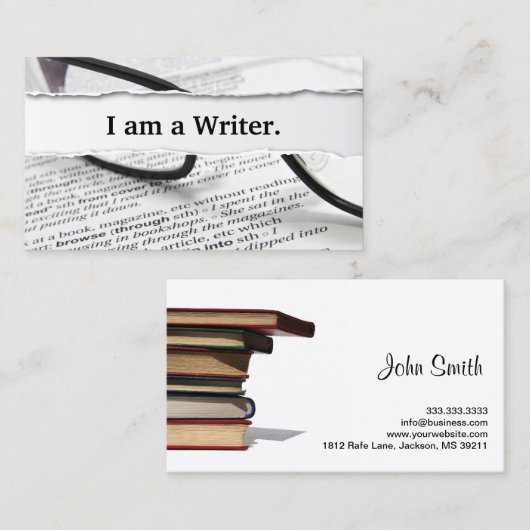 私はWriterの名刺 名刺 (正面/裏面)