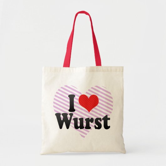 私はWurstを愛します トートバッグ (正面)
