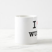 私はWushuを愛します コーヒーマグカップ (中央)