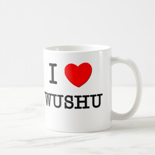 私はWushuを愛します コーヒーマグカップ (右)